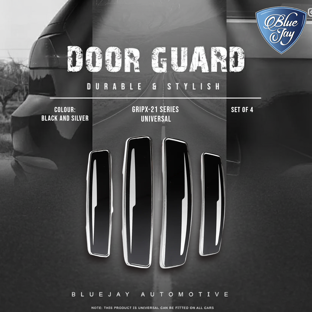 GRIPX-21 Series Universal Door Guard (Black & Silver)
