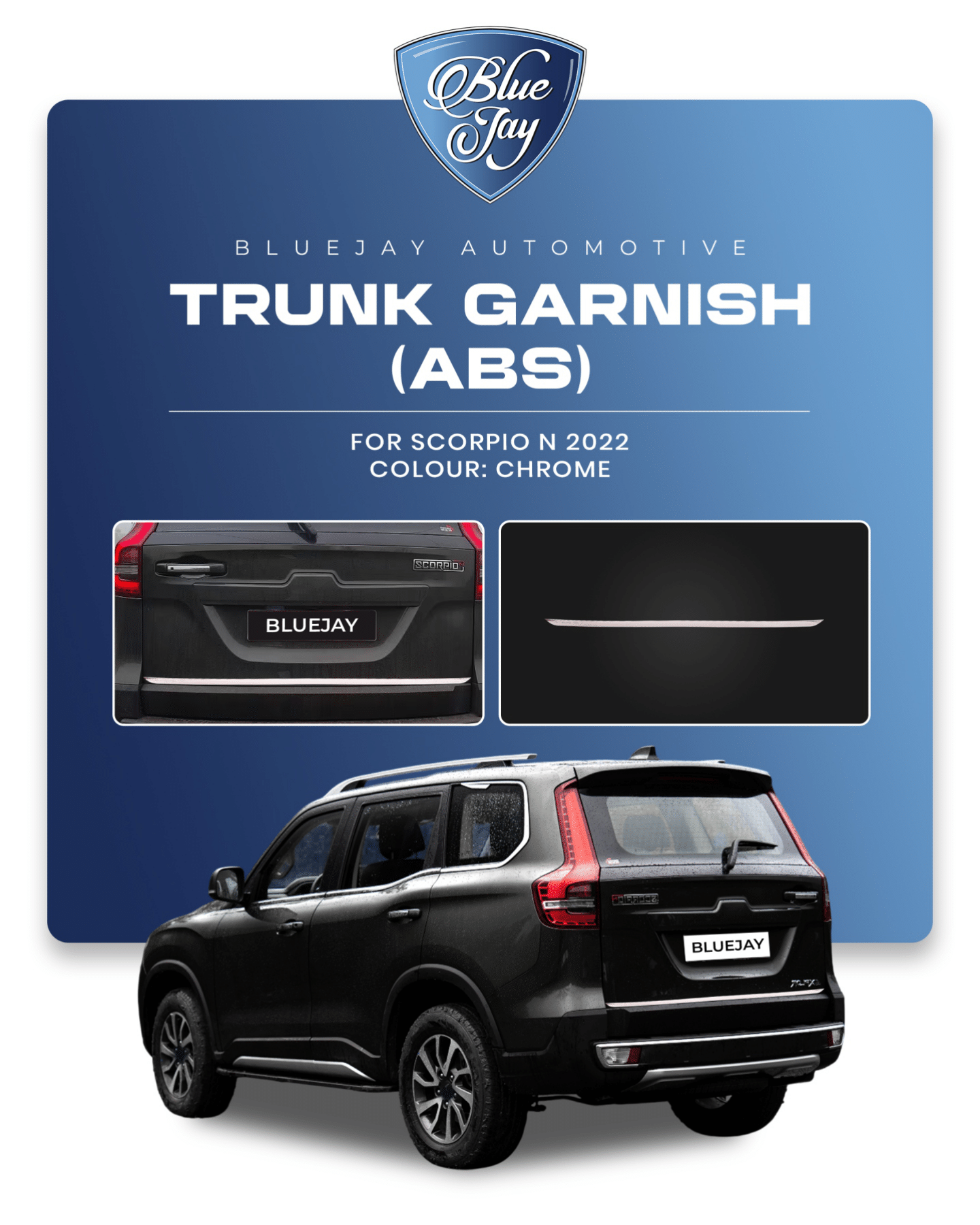 Chrome Trunk Garnish for Scorpio N 2022