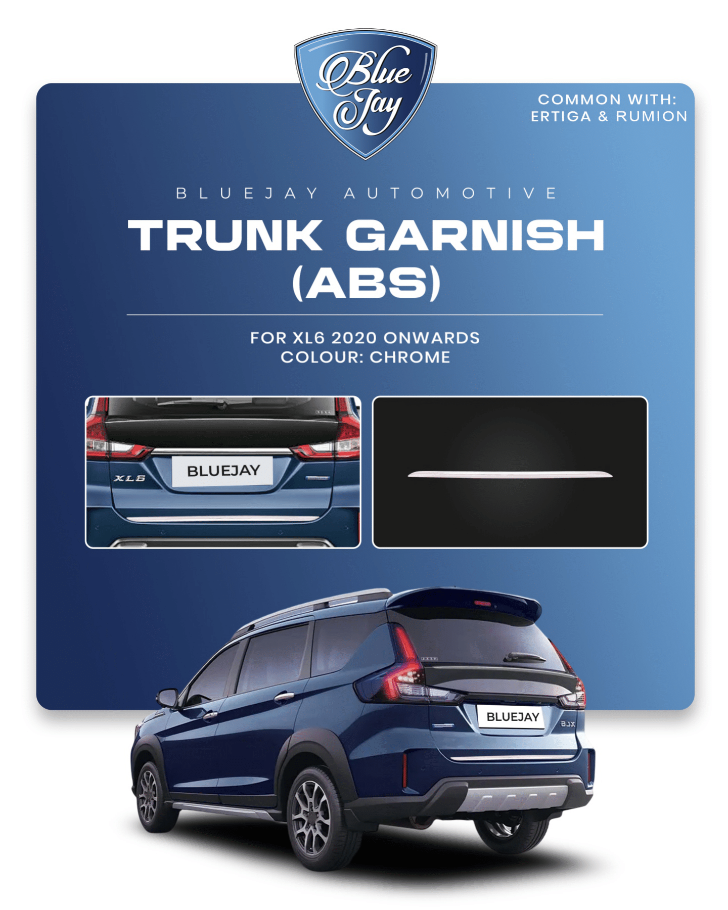 Chrome Trunk Garnish for XL6 2020 Onwards