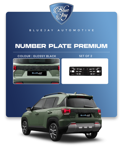 Number Plate Premium frame Glossy Black
