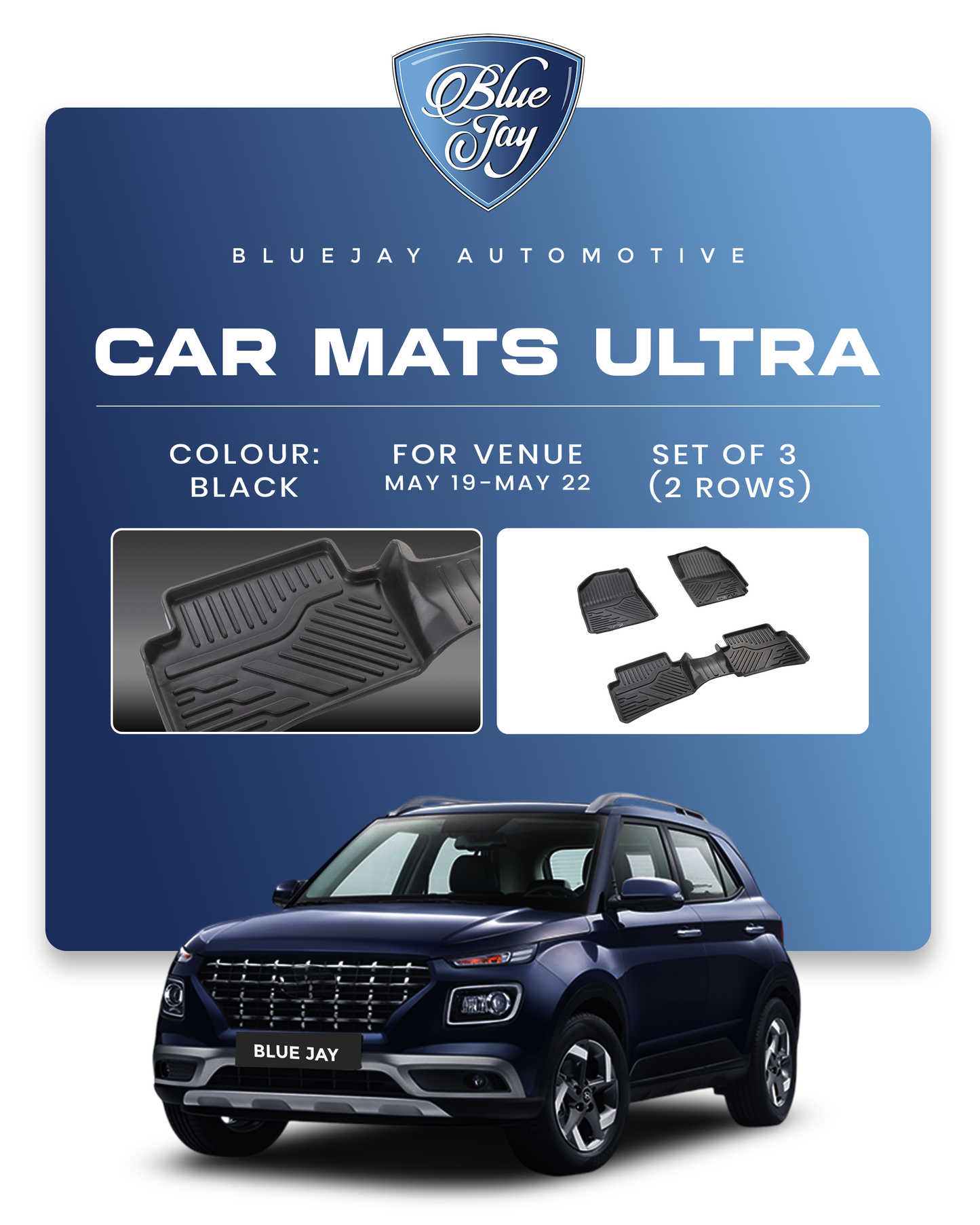 Car Mats Ultra for Venue MAY 2019 - MAY 2022