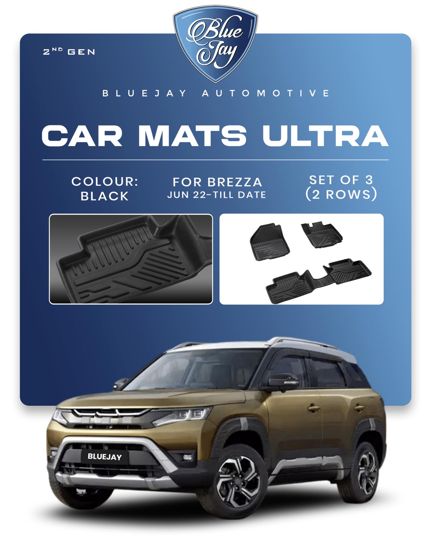 Brezza 2022 Onwards Car Mats Ultra