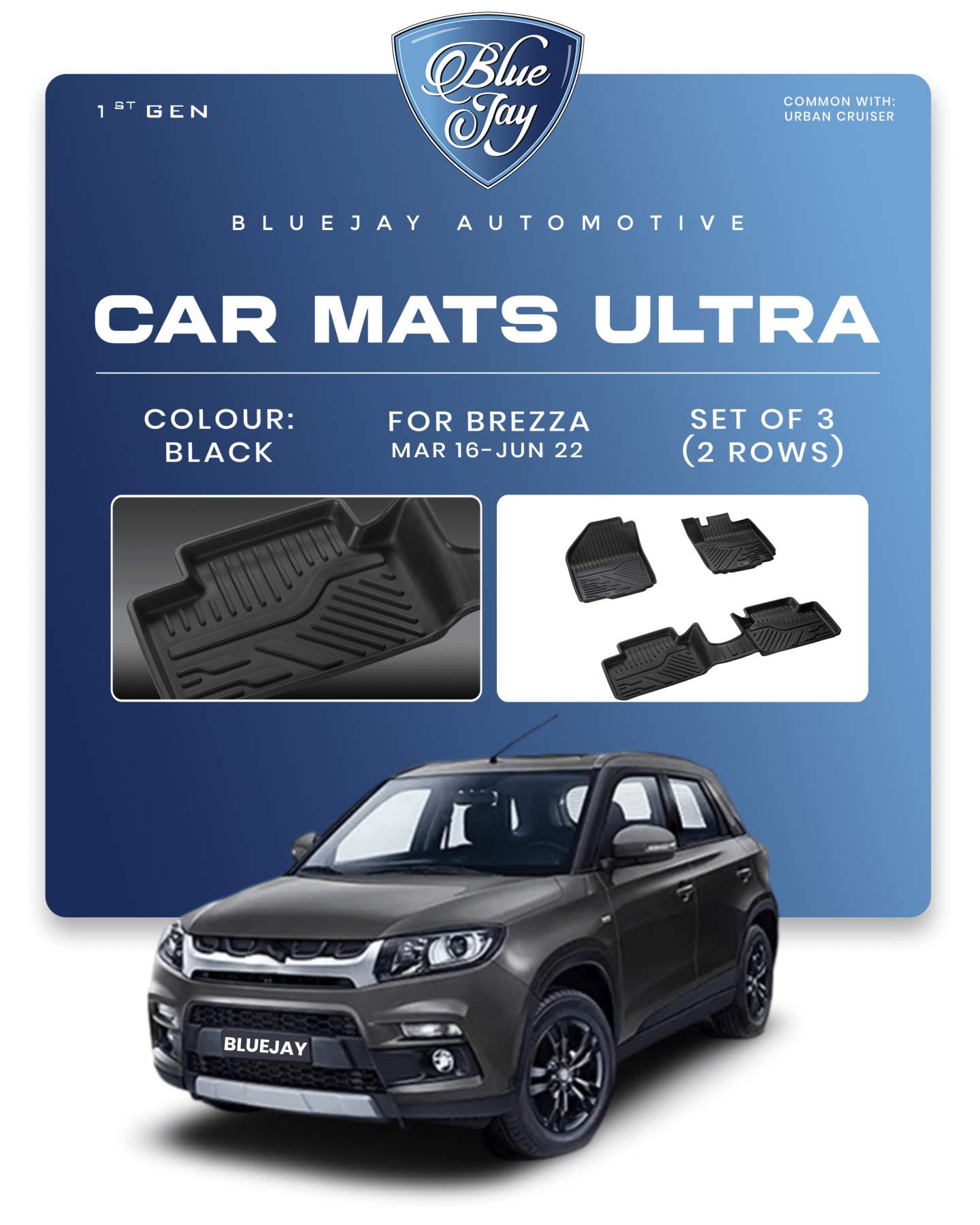 Vitara Breeza 2016-22 Car Mats Ultra
