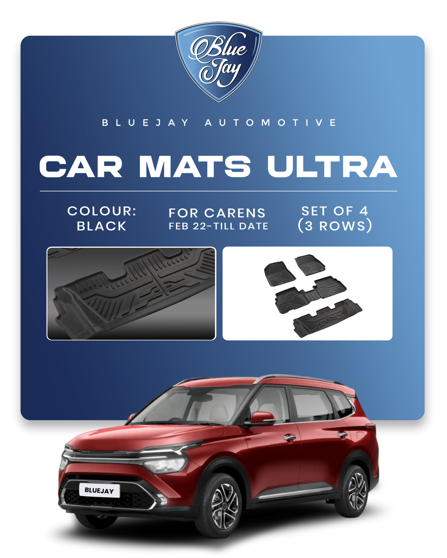 Carens 2022 Onwards Car Mats Ultra