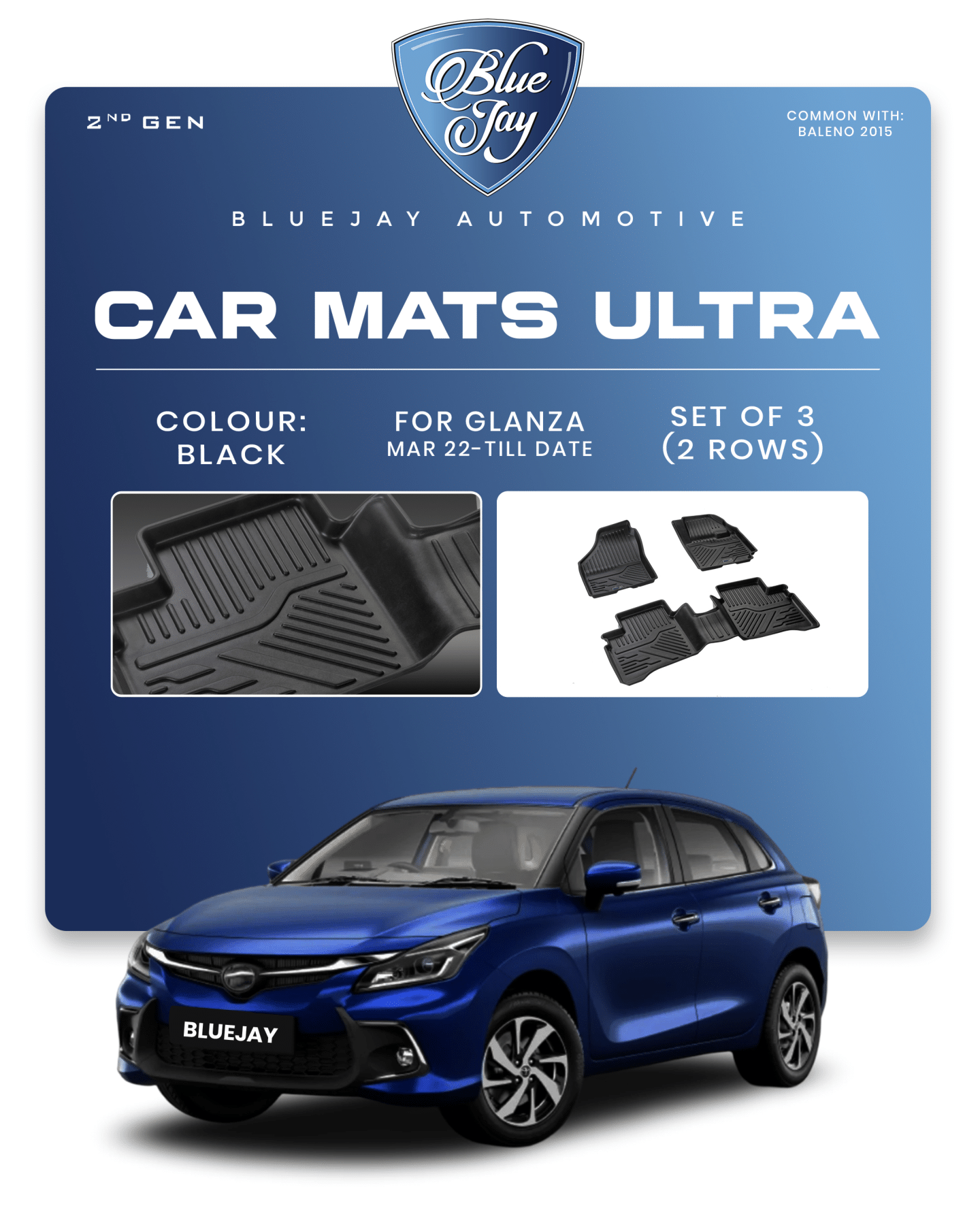 Glanza 2022 Till date Car Care Carpet