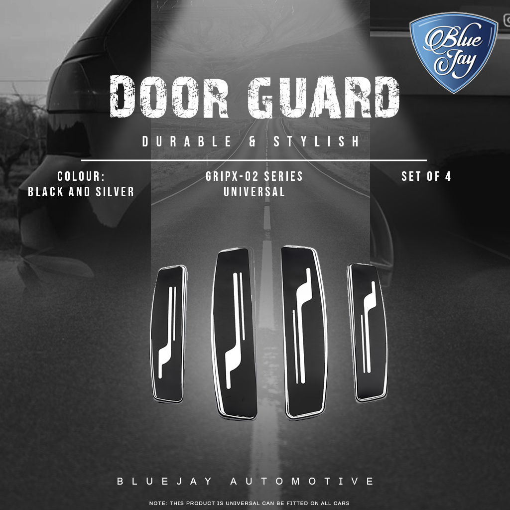 GRIPX-03 Series Universal Door Guard (Black & Silver)