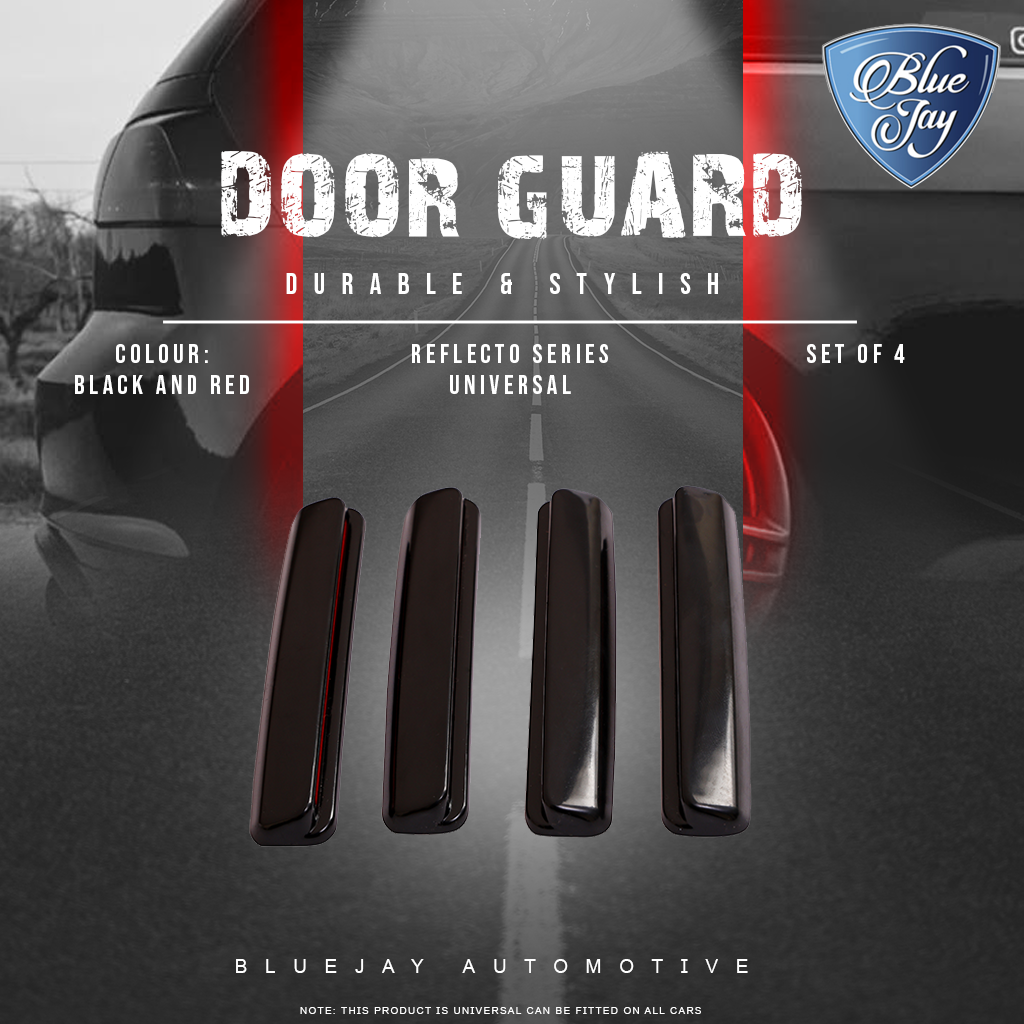 Reflecto Series Universal Door Guard (Black & Red)