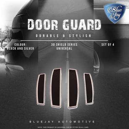 3D Shield Series Universal Door Guard (Black & Silver)