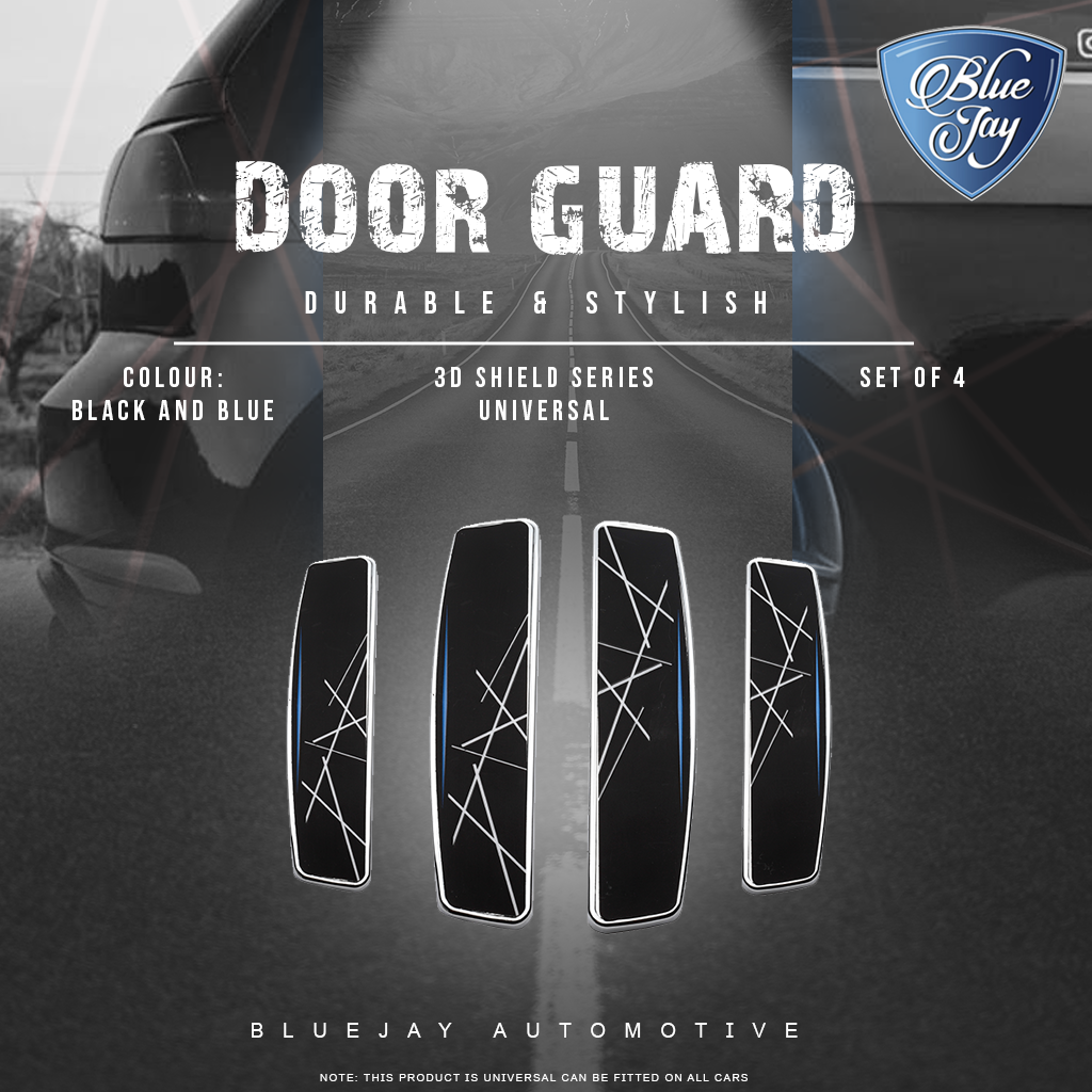 3D Shield Series Universal Door Guard (Black & Blue)
