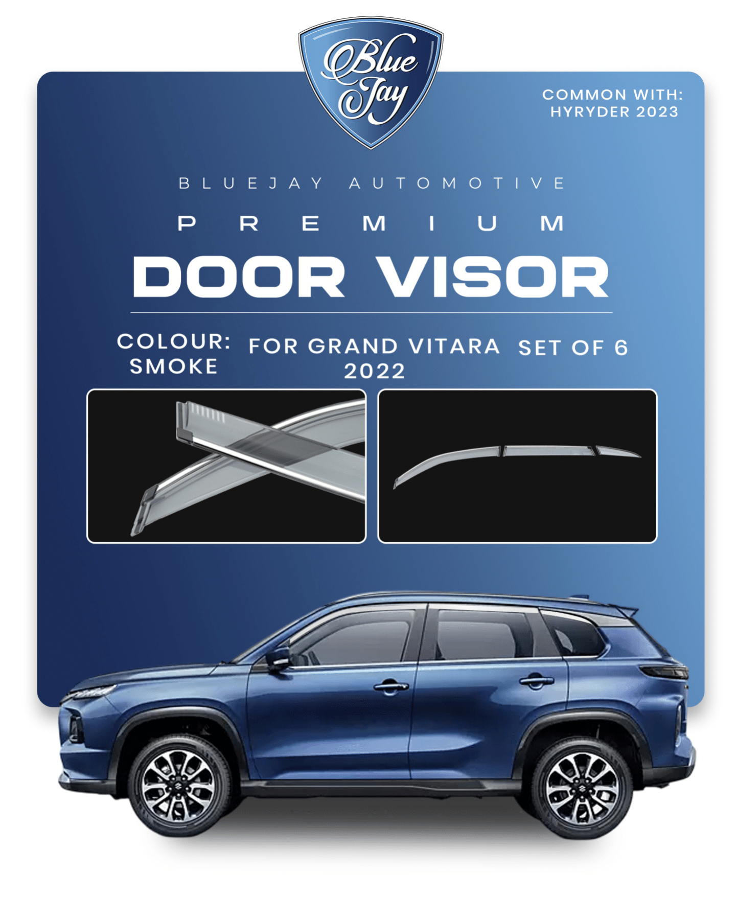Door Visor for Grand Vitara 2022 (Smoke)