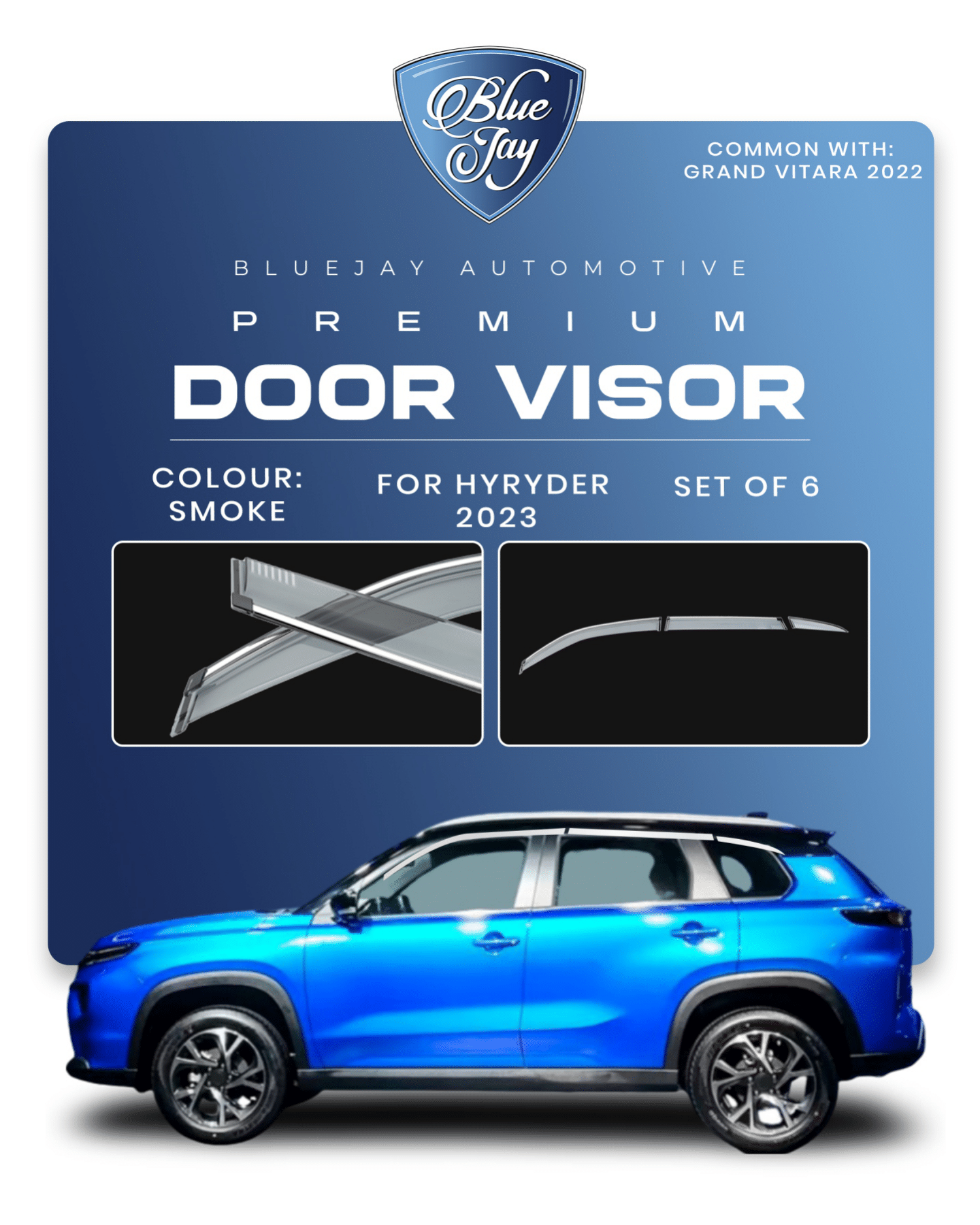 Door Visor for Hyryder 2023 (Smoke)