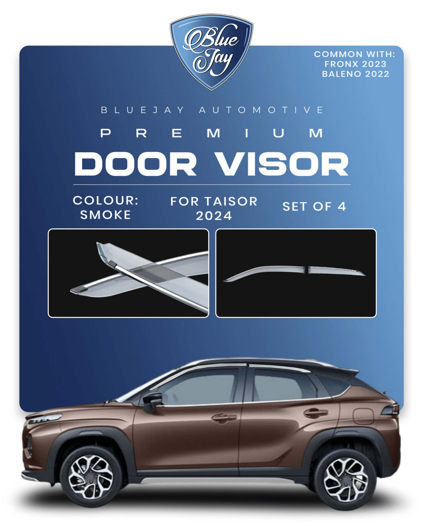 Door Visor for Taisor 2024 (Smoke)