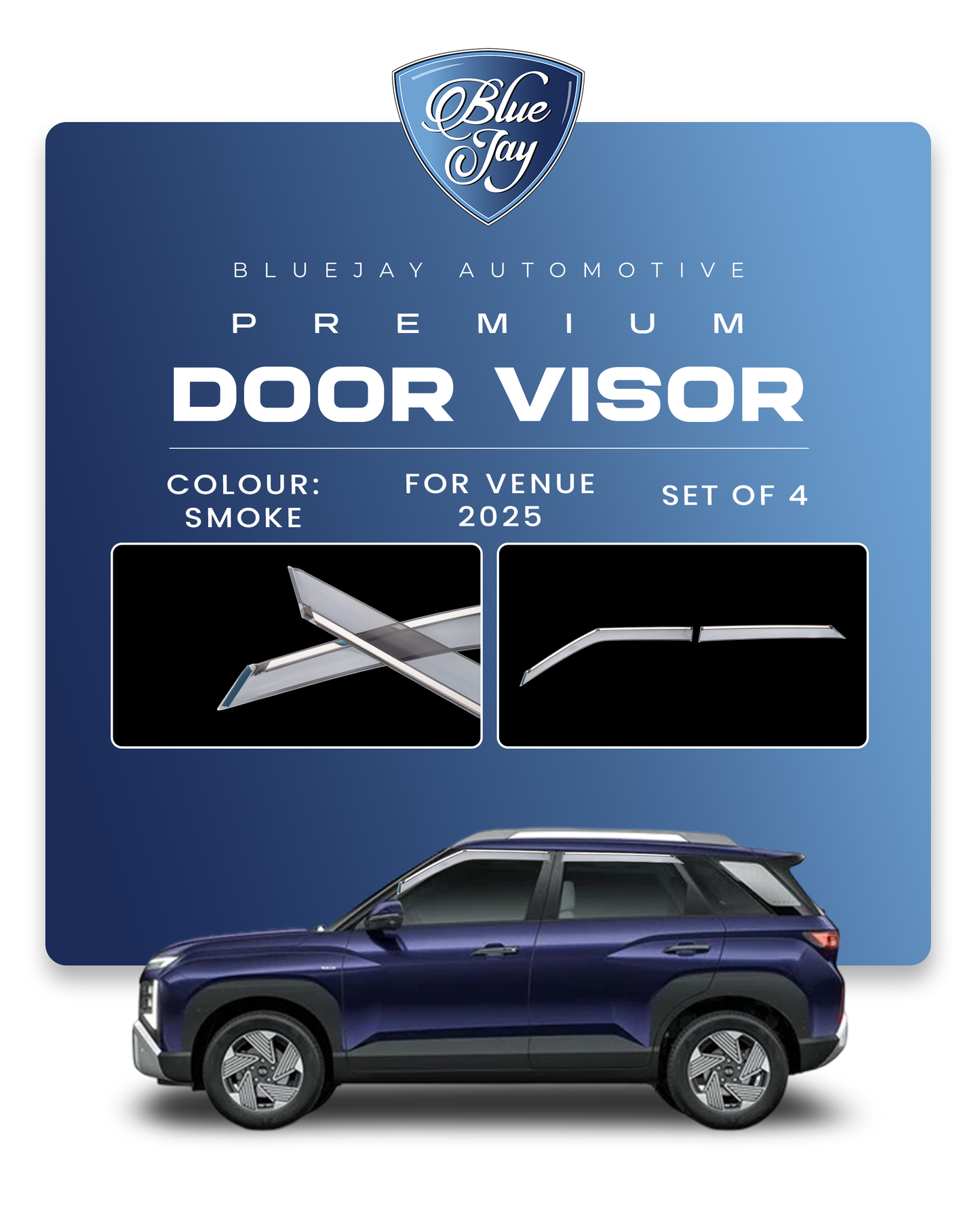 Door Visor for Venue 2025 (Smoke)
