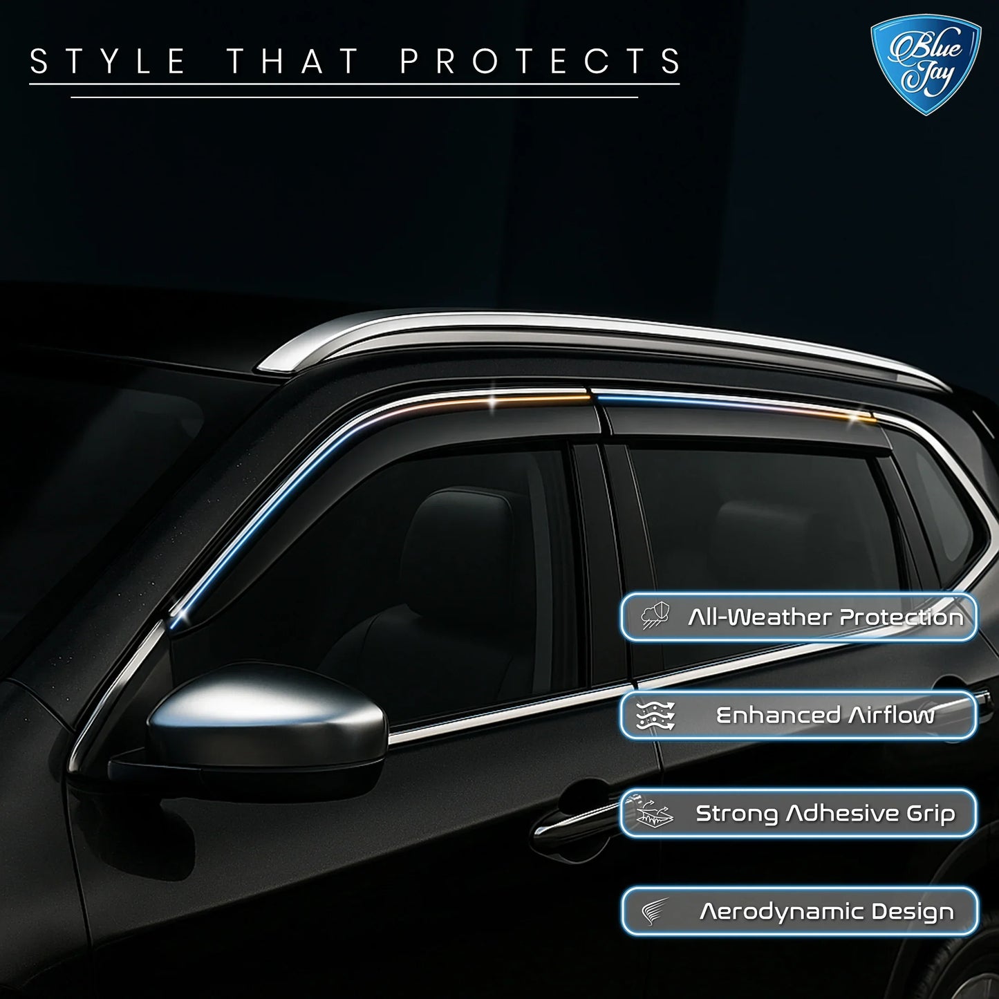 Door Visor for Ertiga 2018-22 (Smoke)