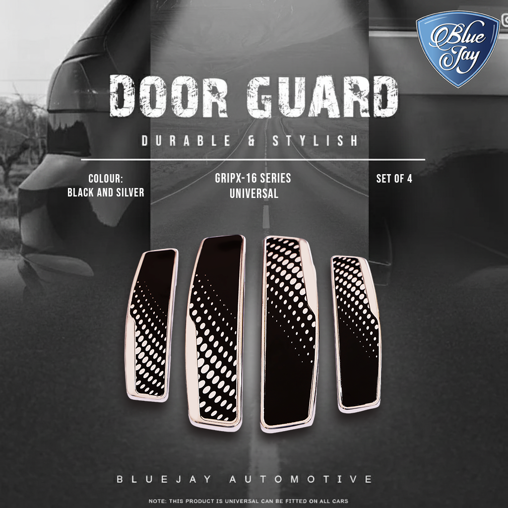 GRIPX-16 Series Universal Door Guard (Black & Silver)