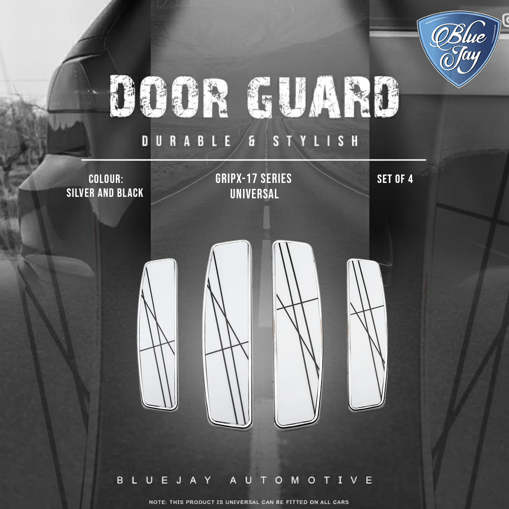 GRIPX-17 Series Universal Door Guard (Silver & Black)