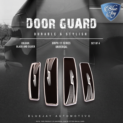 GRIPX-11 Series Universal Door Guard (Black & Silver)