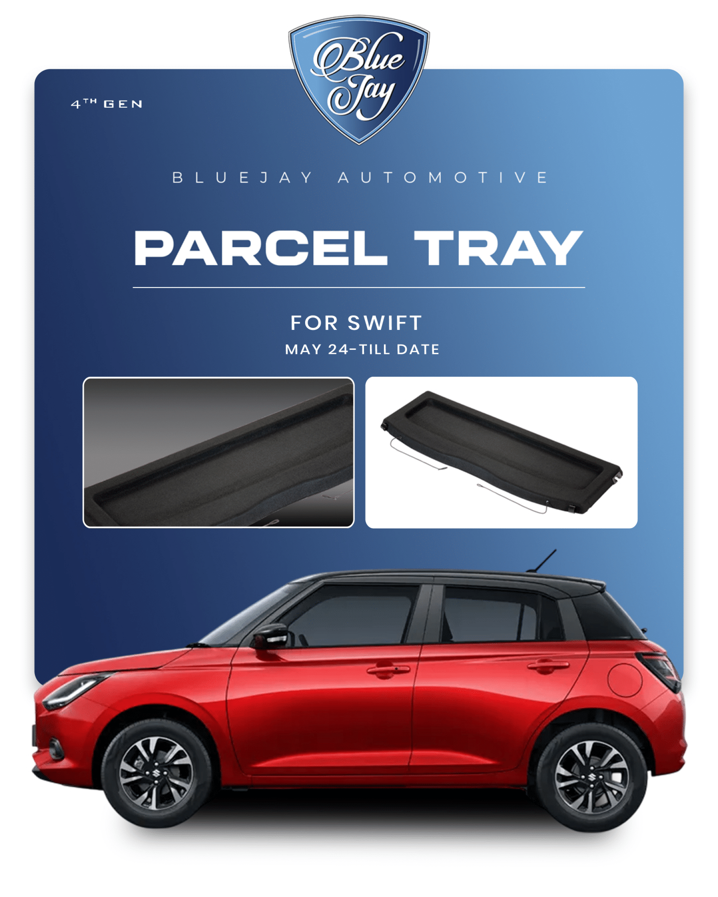 Swift 2024 Till Date Parcel Tray