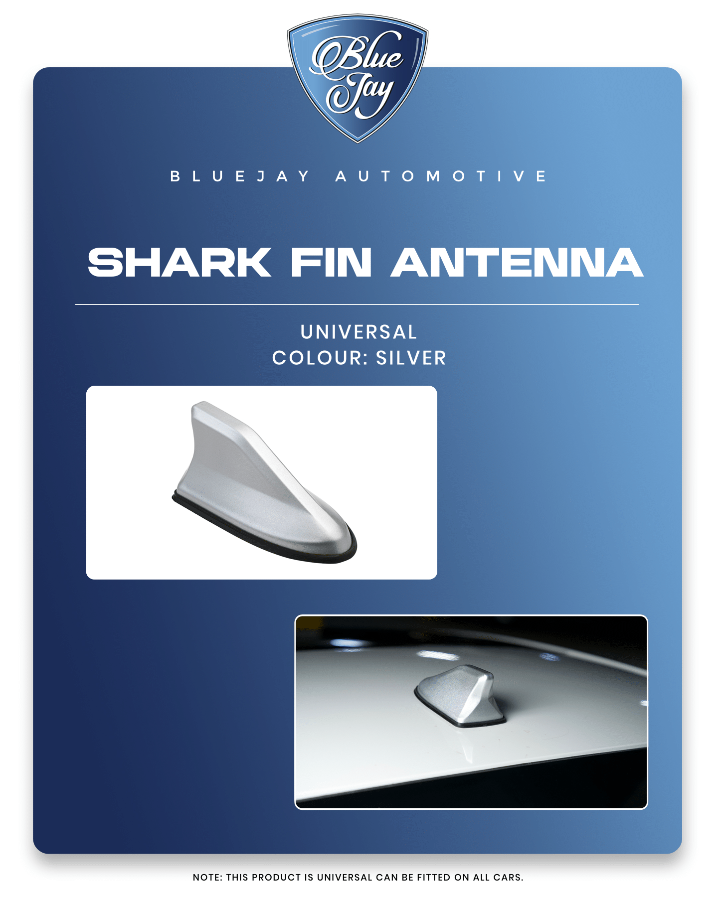 Silver Shark Fin Antina (Universal)