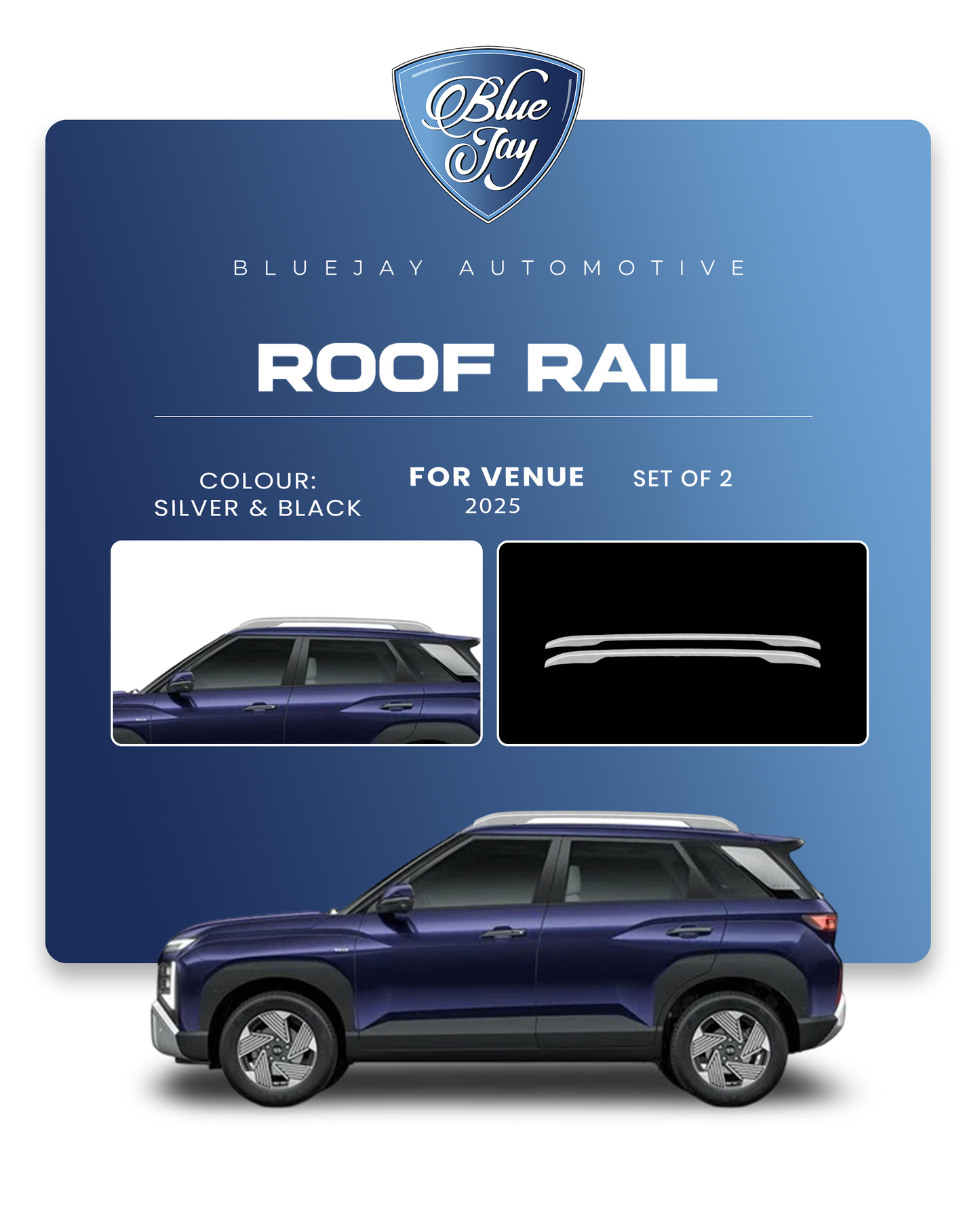 Roof Rail for Venue 2025-Till Date