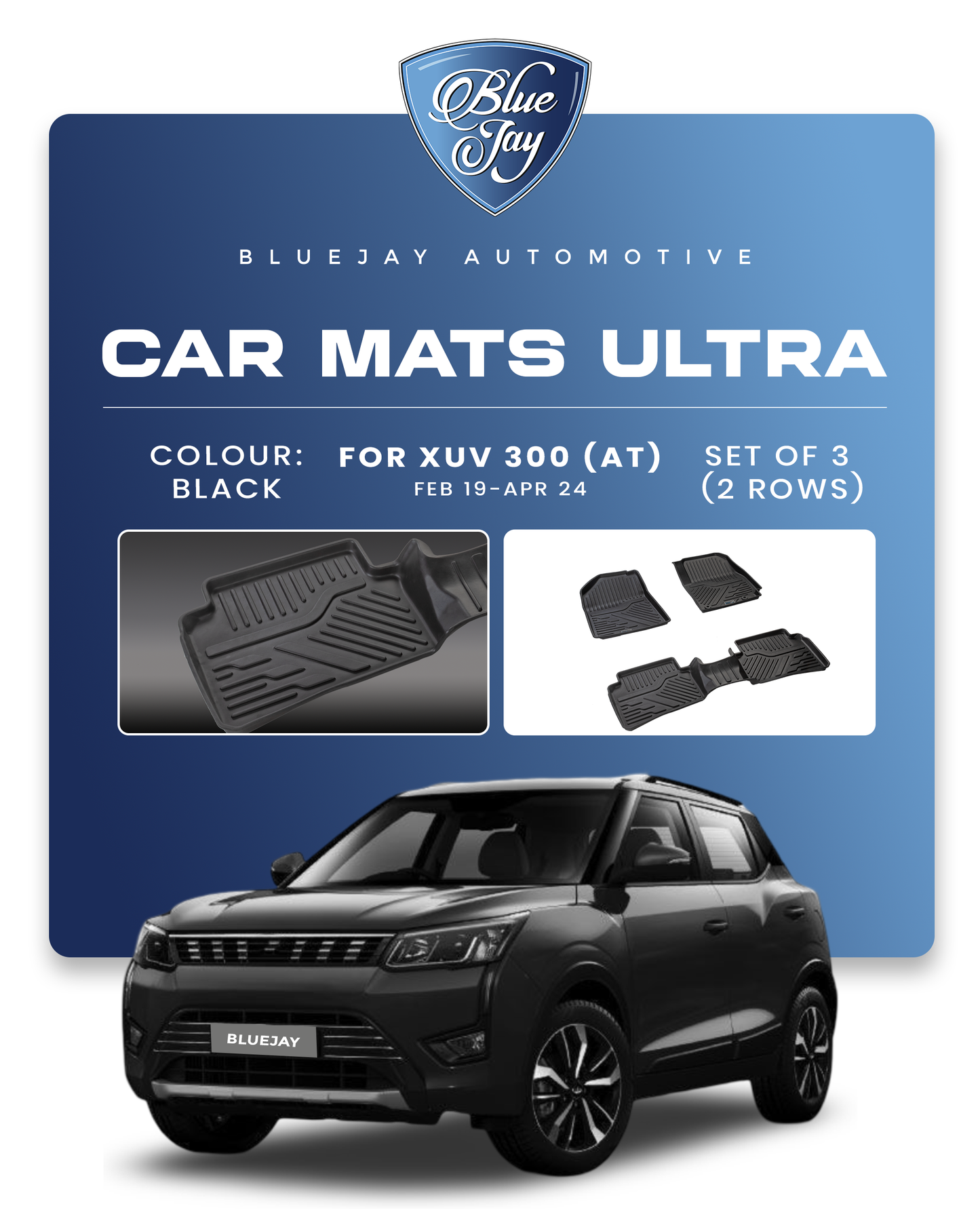 Car Mats Ultra for Xuv 300 Automatic 2019-24