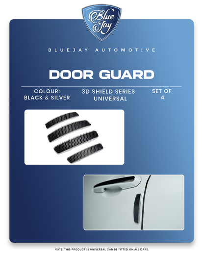 3D Shield Series Universal Door Guard (Black & Silver)
