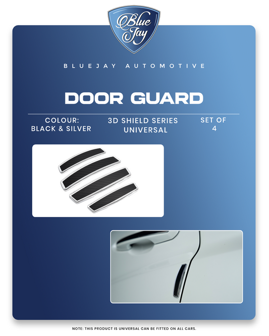 3D Shield Series Universal Door Guard (Black & Silver)