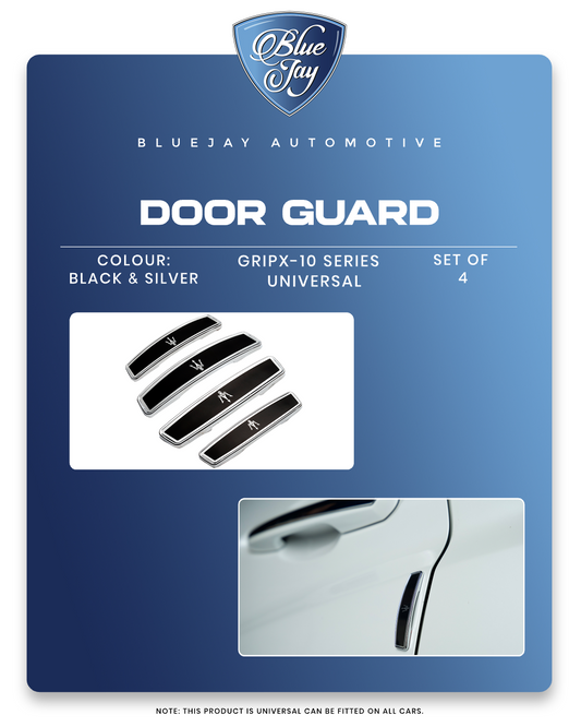 GRIPX-10 Series Universal Door Guard (Black & Silver)
