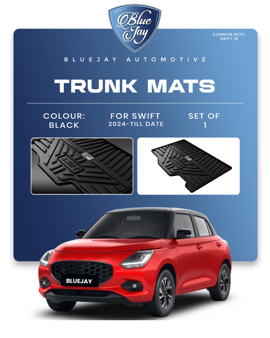 Trunk Mats for Swift 2024-Till Date