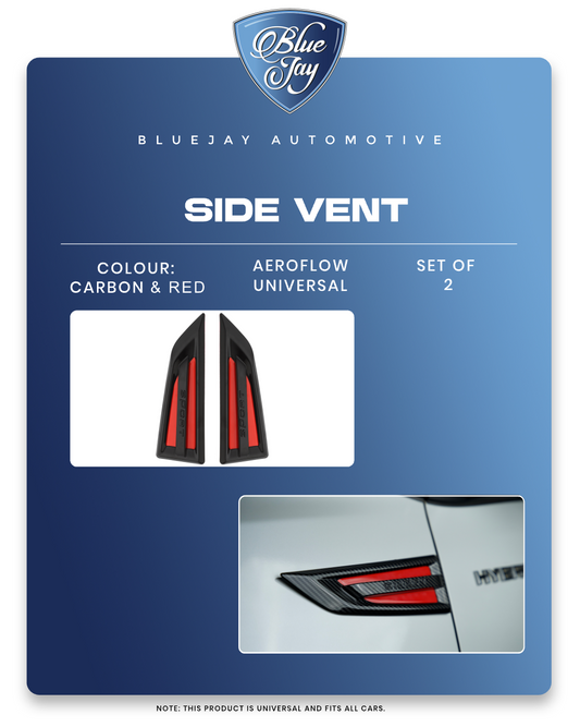 Aeroflow Universal Side Vent (Carbon & Red)